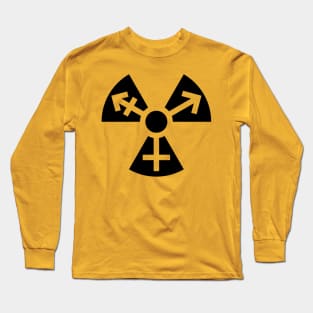 Trans Radiation Symbol - Black Long Sleeve T-Shirt